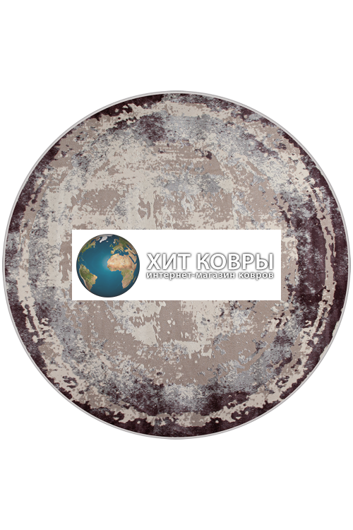 Российский ковер Rimma Lux 36897 Серый-фиолетовый круг